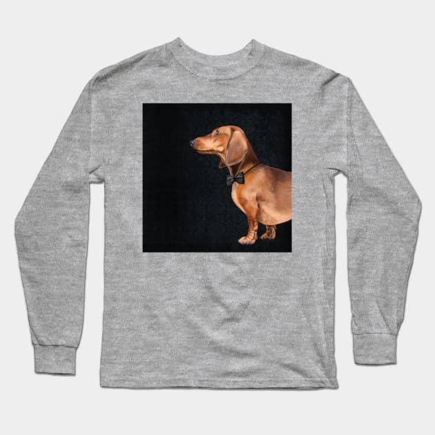 Mr Dachshund Long Sleeve T-Shirt by Sparafuori